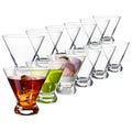 Stemless Martini Glasses Set of 12, 7.5 oz Q100