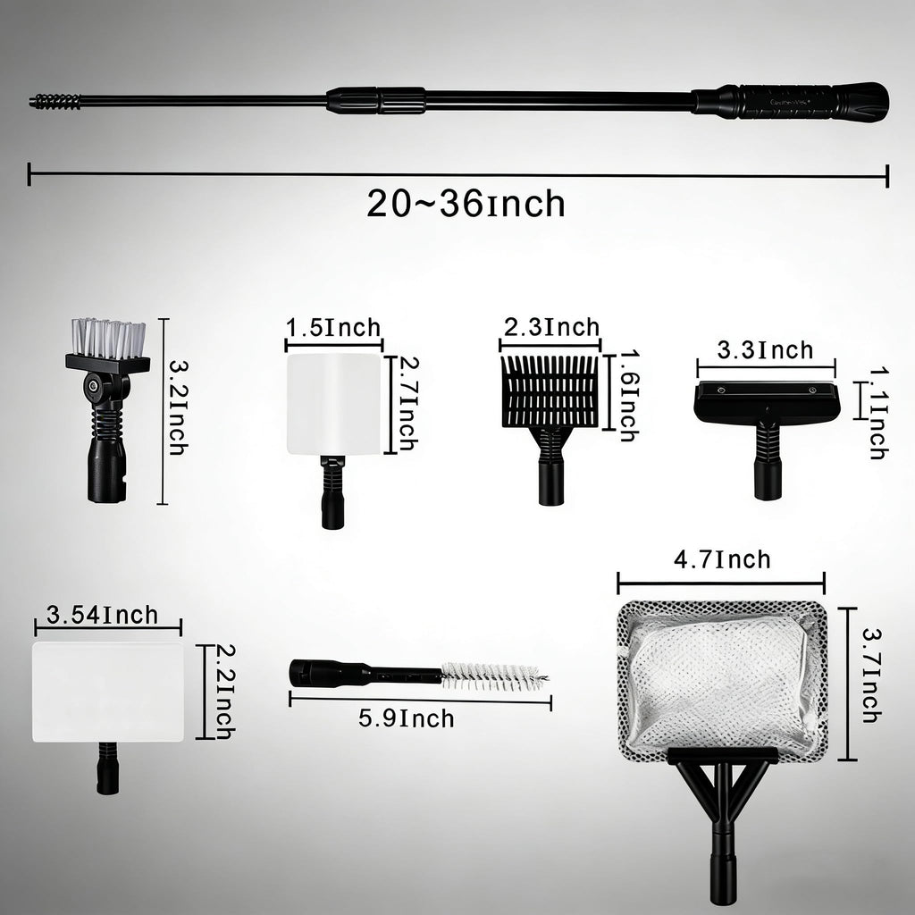 9IN1 Aquarium Cleaning Tools Long Handle Algae Scraper V450700
