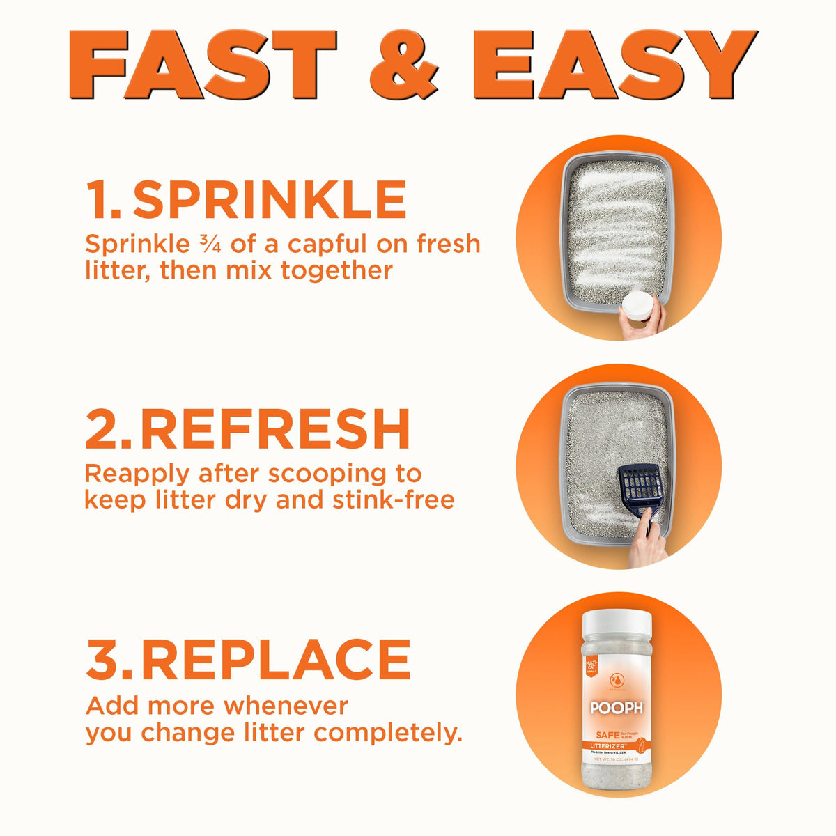 Cat Litter Odor Eliminator Additive 16 fl oz Bottle W768277