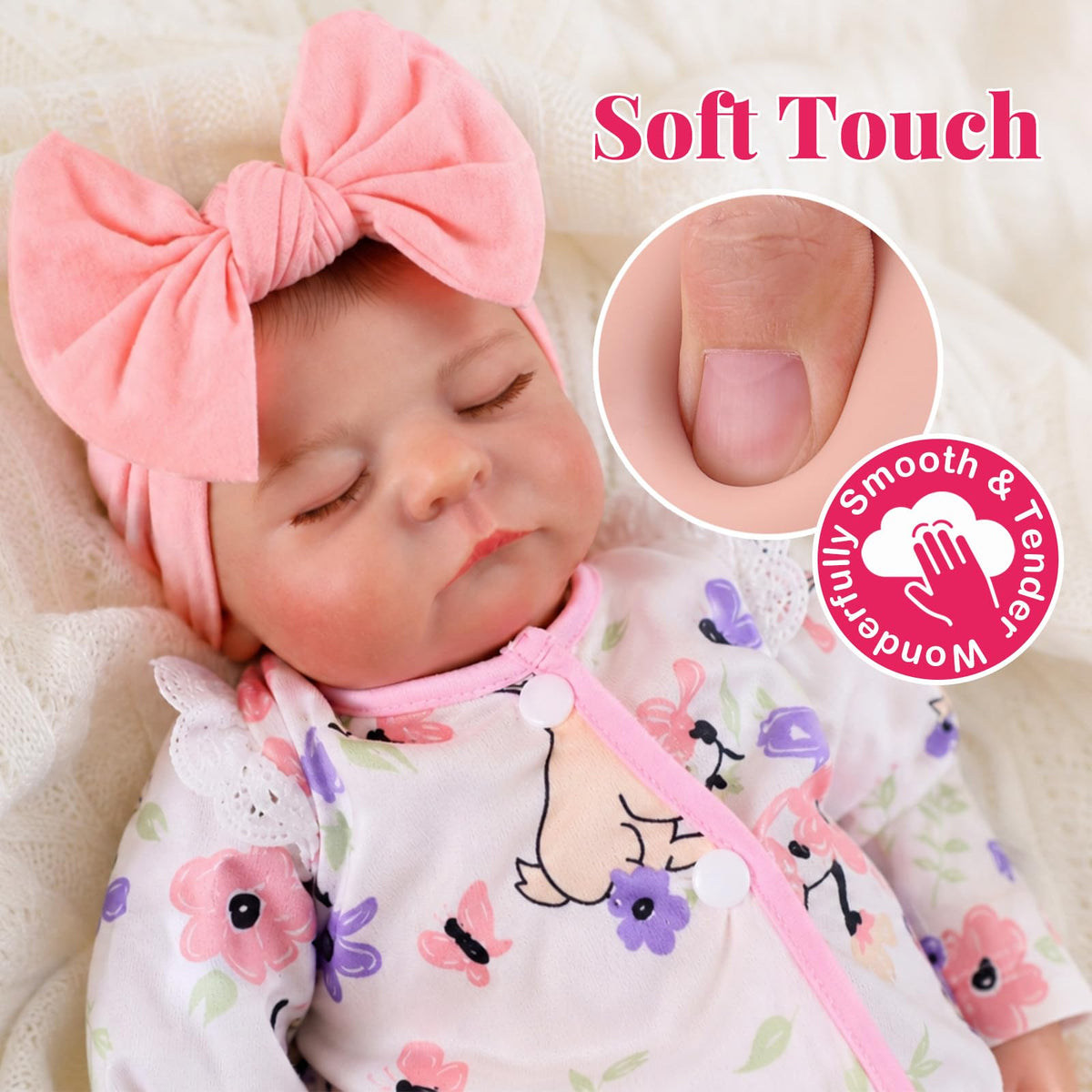20 Inch Closed-Eye Reborn Baby Doll P2374