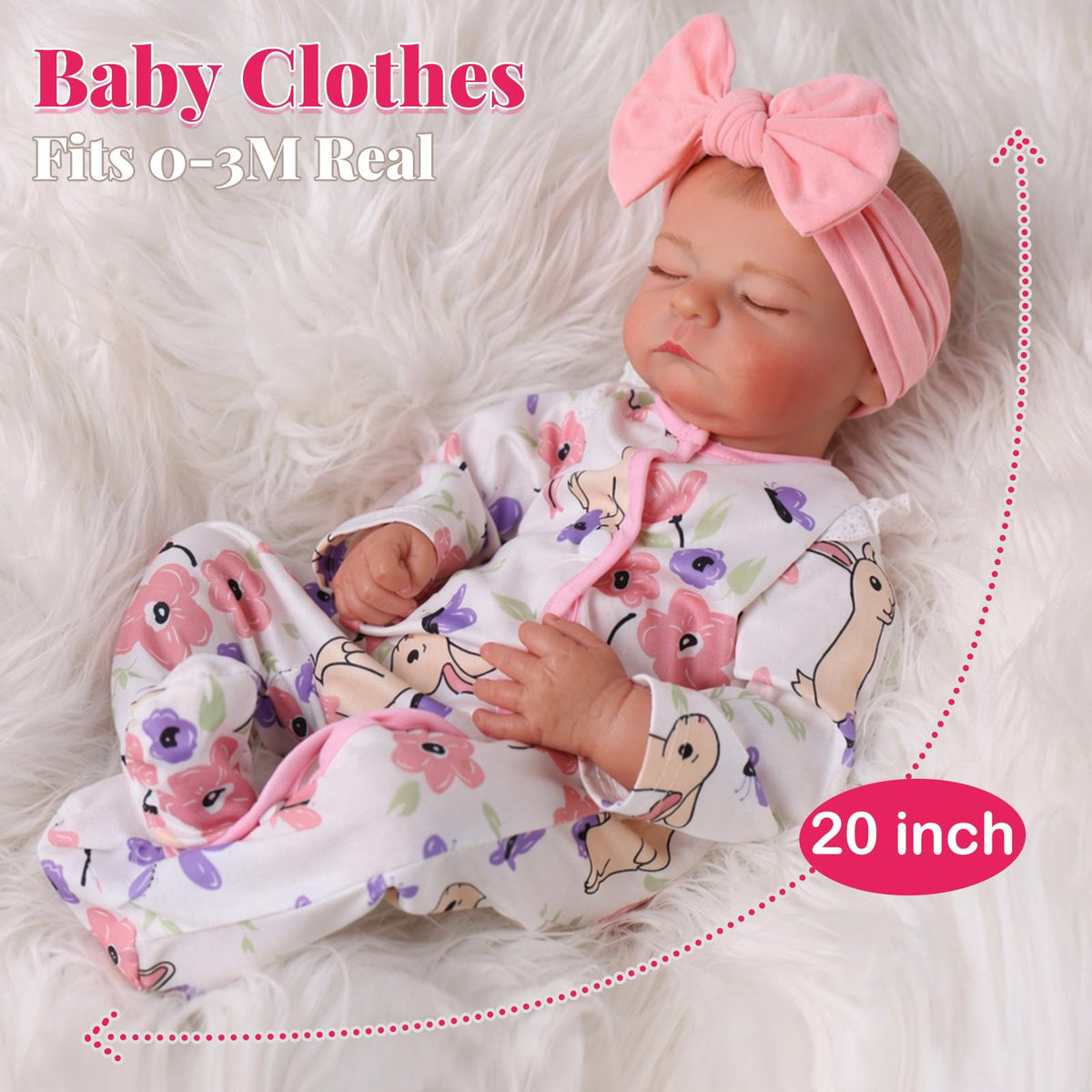 20 Inch Closed-Eye Reborn Baby Doll P2374