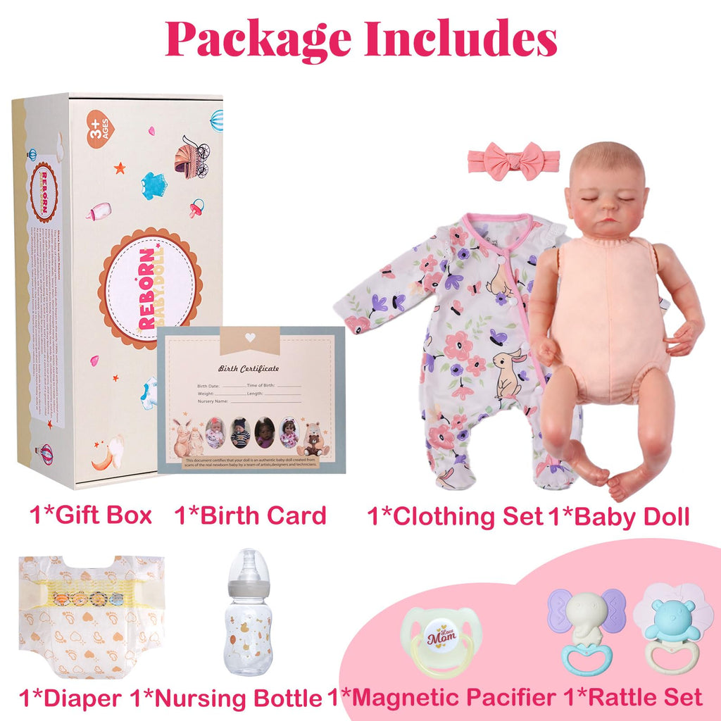20 Inch Closed-Eye Reborn Baby Doll P2374