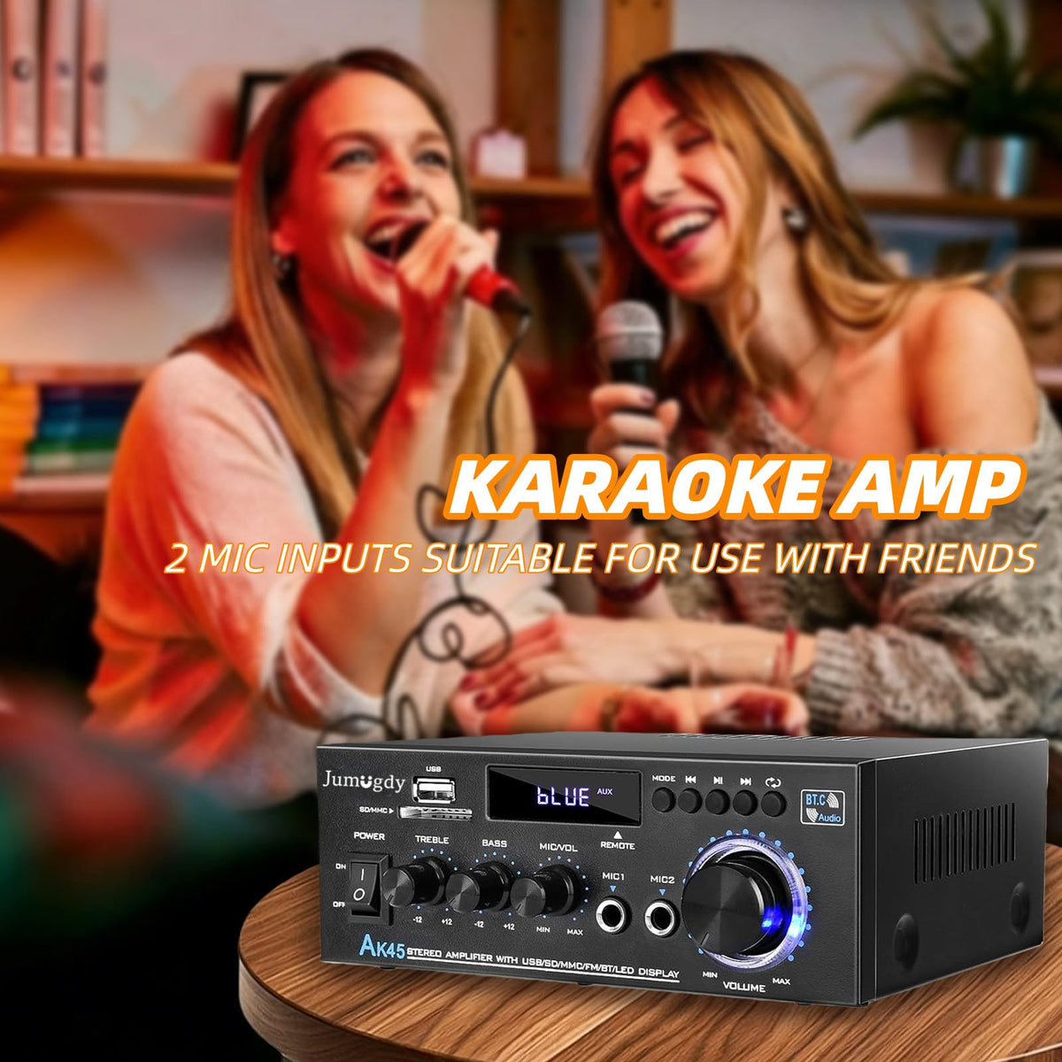 800W 2 Channel Bluetooth Power Amplifier U85631