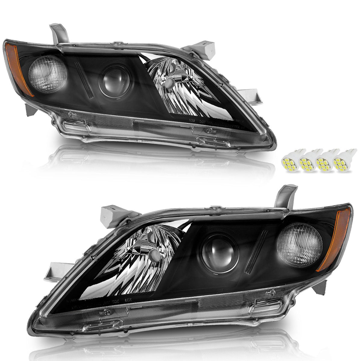 Anti-Fogging Headlights Assembly with LED Parking Light Bulbs 4 Pack B538