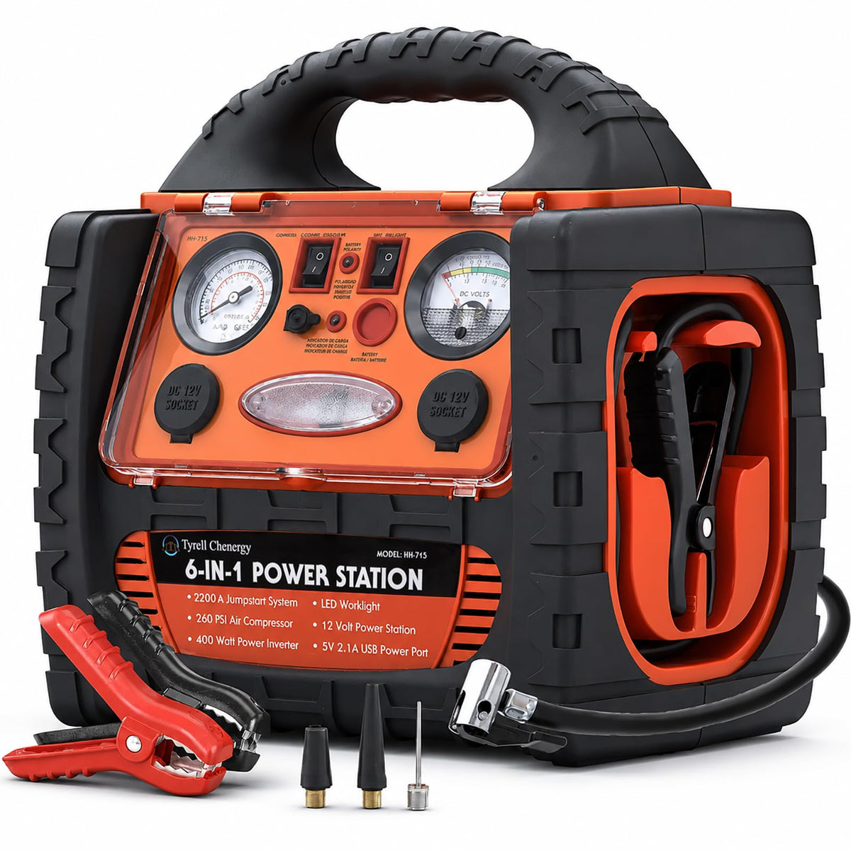 2200 Amp Car Jump Starter with Air Compressor J342