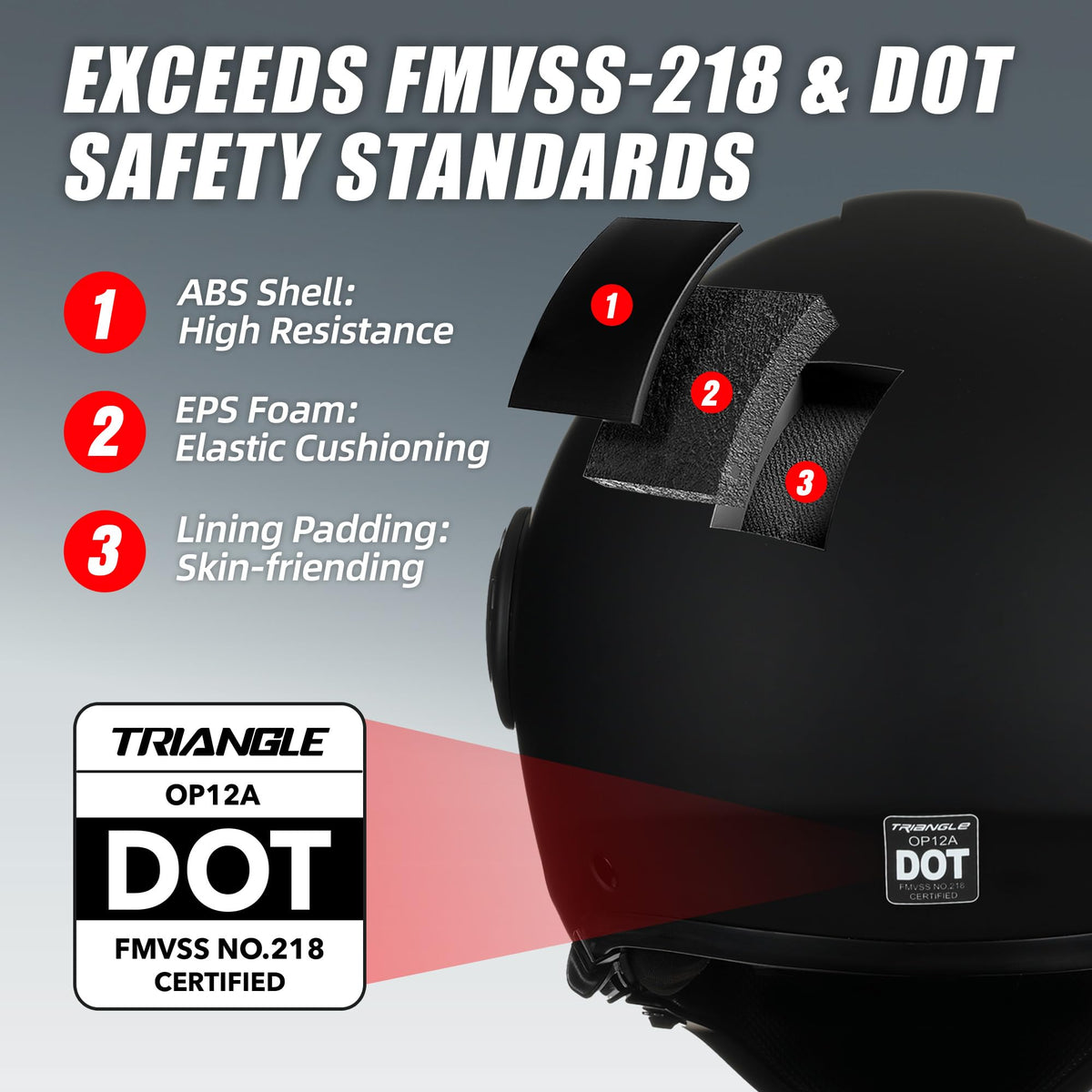 Full Face Motorcycle Helmet DOT Approved X669823