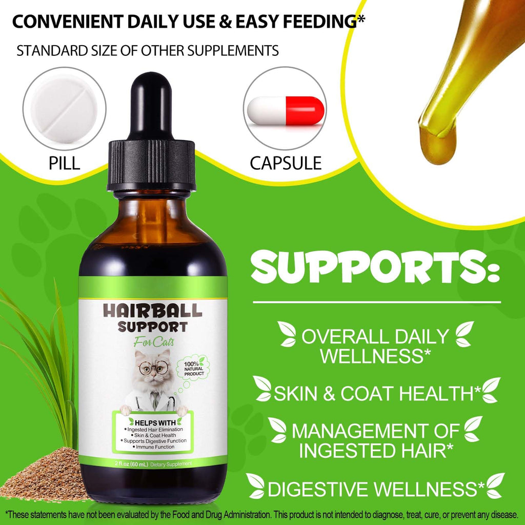 Natural Hairball Relief Drops with Pumpkin & Aloe 2 fl oz Y591