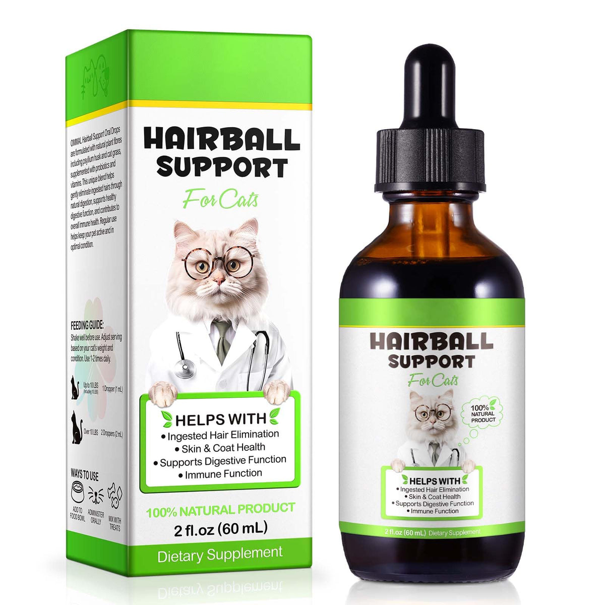 Natural Hairball Relief Drops with Pumpkin & Aloe 2 fl oz Y591