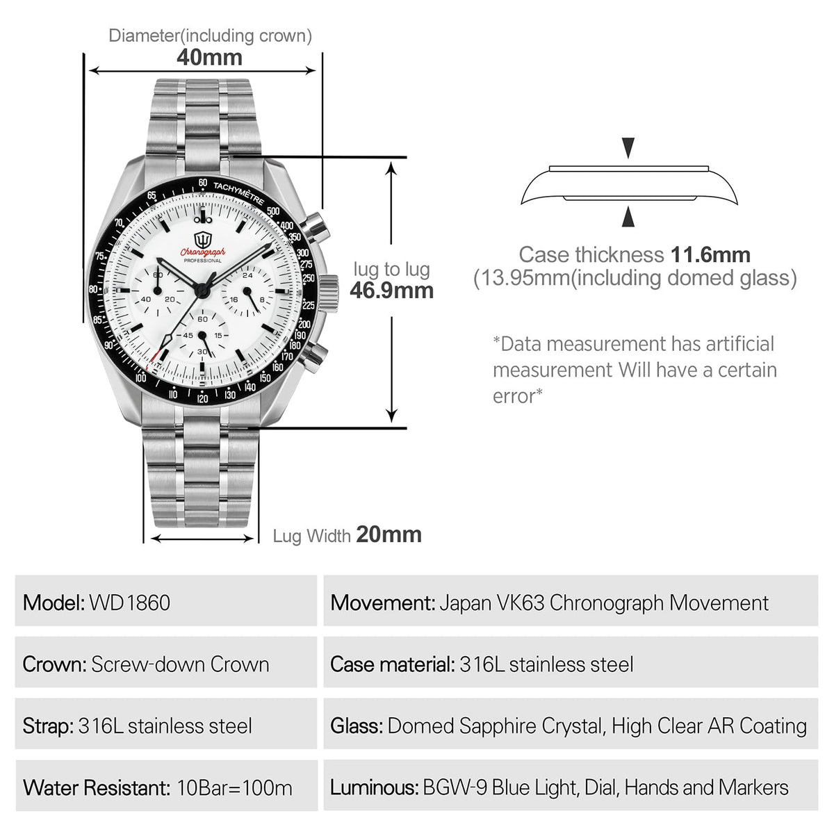 40mm Chronograph Watch R5634
