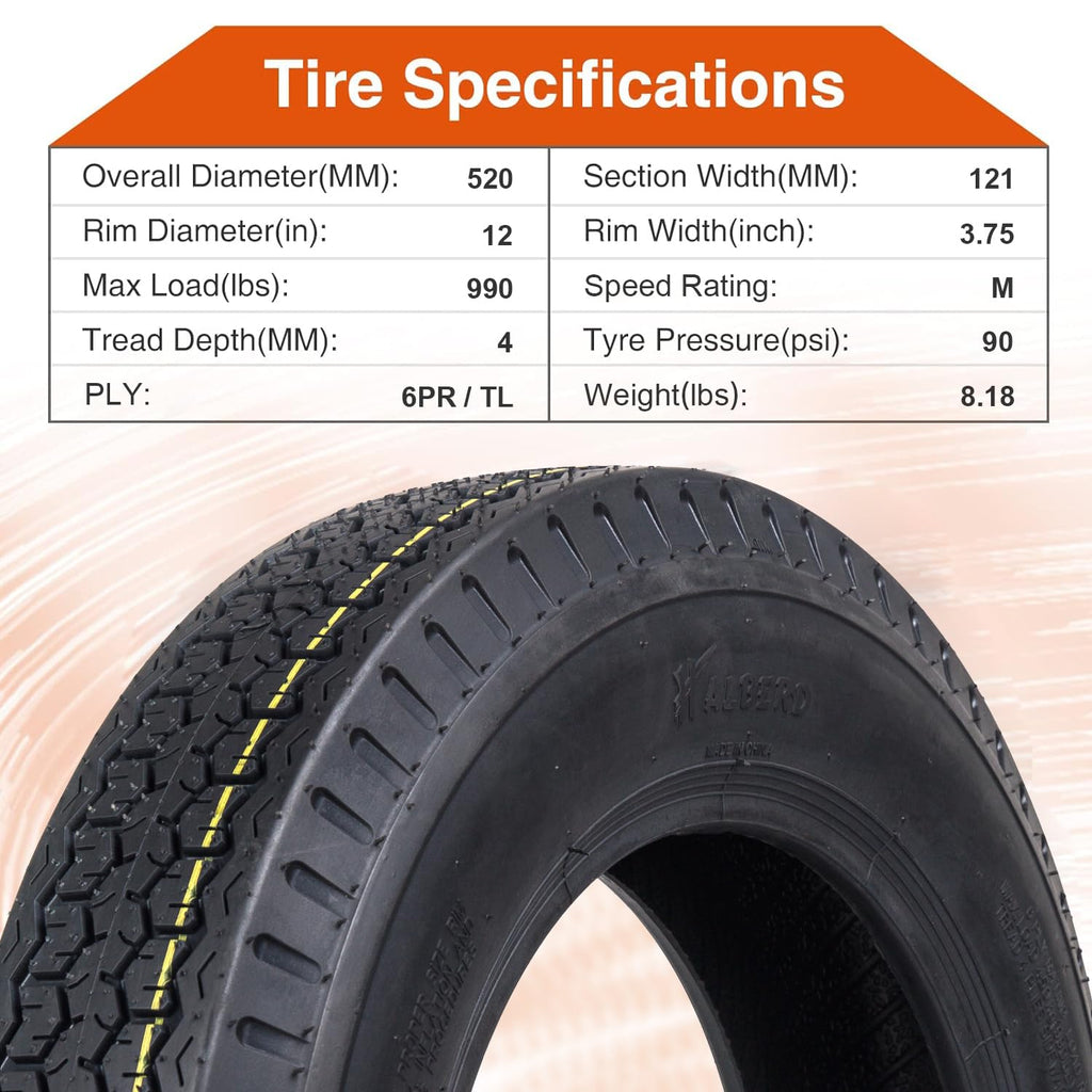 12 Trailer Tires Set of 2 K51814