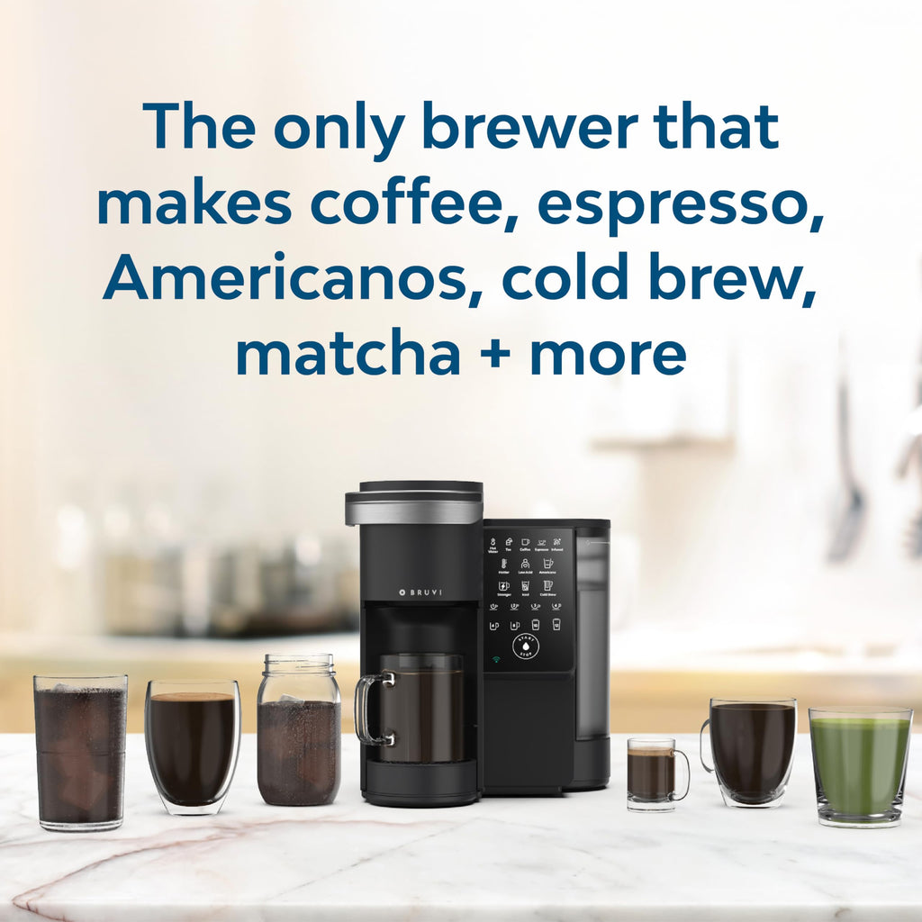 Single-Serve Coffee Maker with 20 Dark Roast Pods, Touchscreen, WiFi, 70 oz Tank, Black O33595
