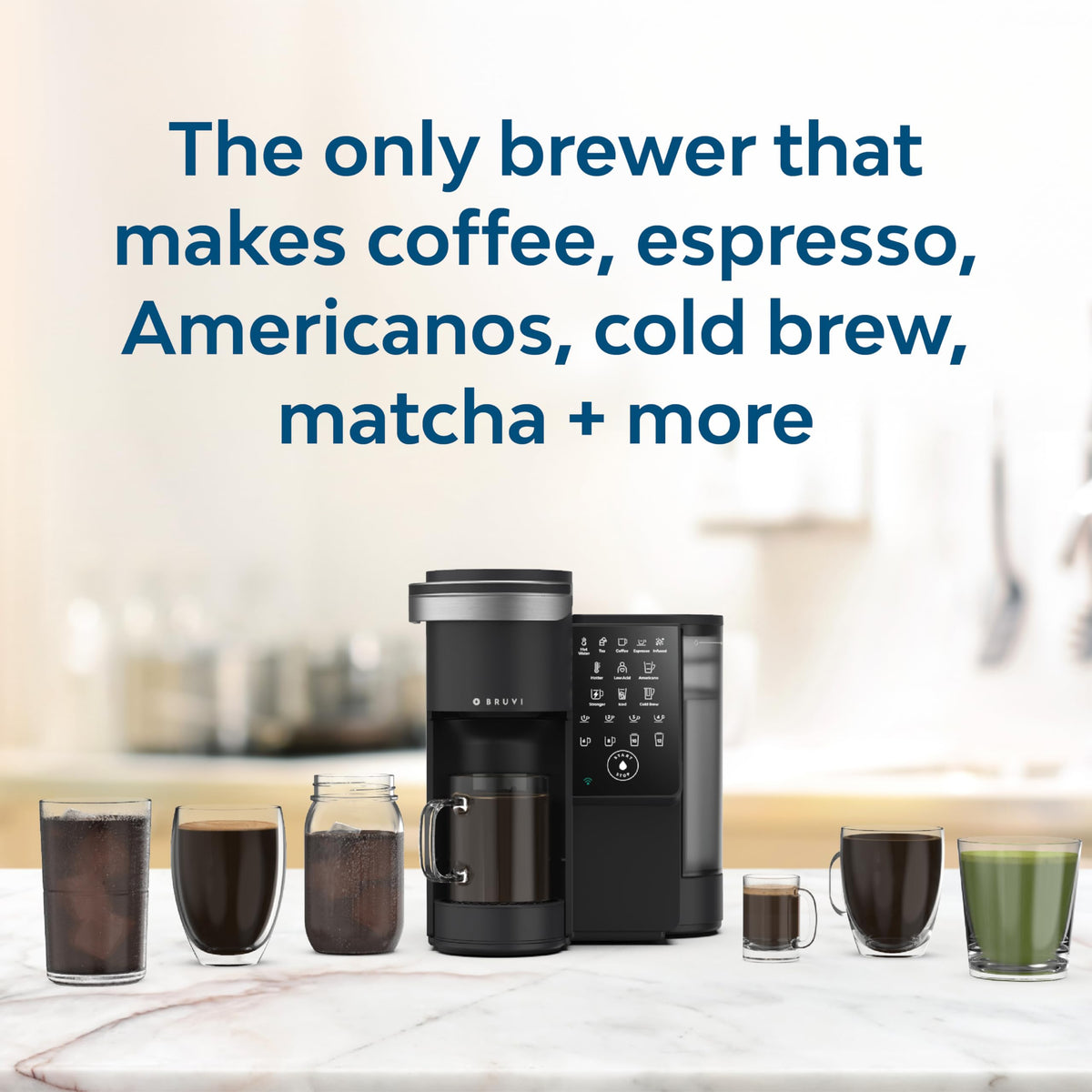 Single-Serve Coffee Maker with 20 Dark Roast Pods, Touchscreen, WiFi, 70 oz Tank, Black O33595