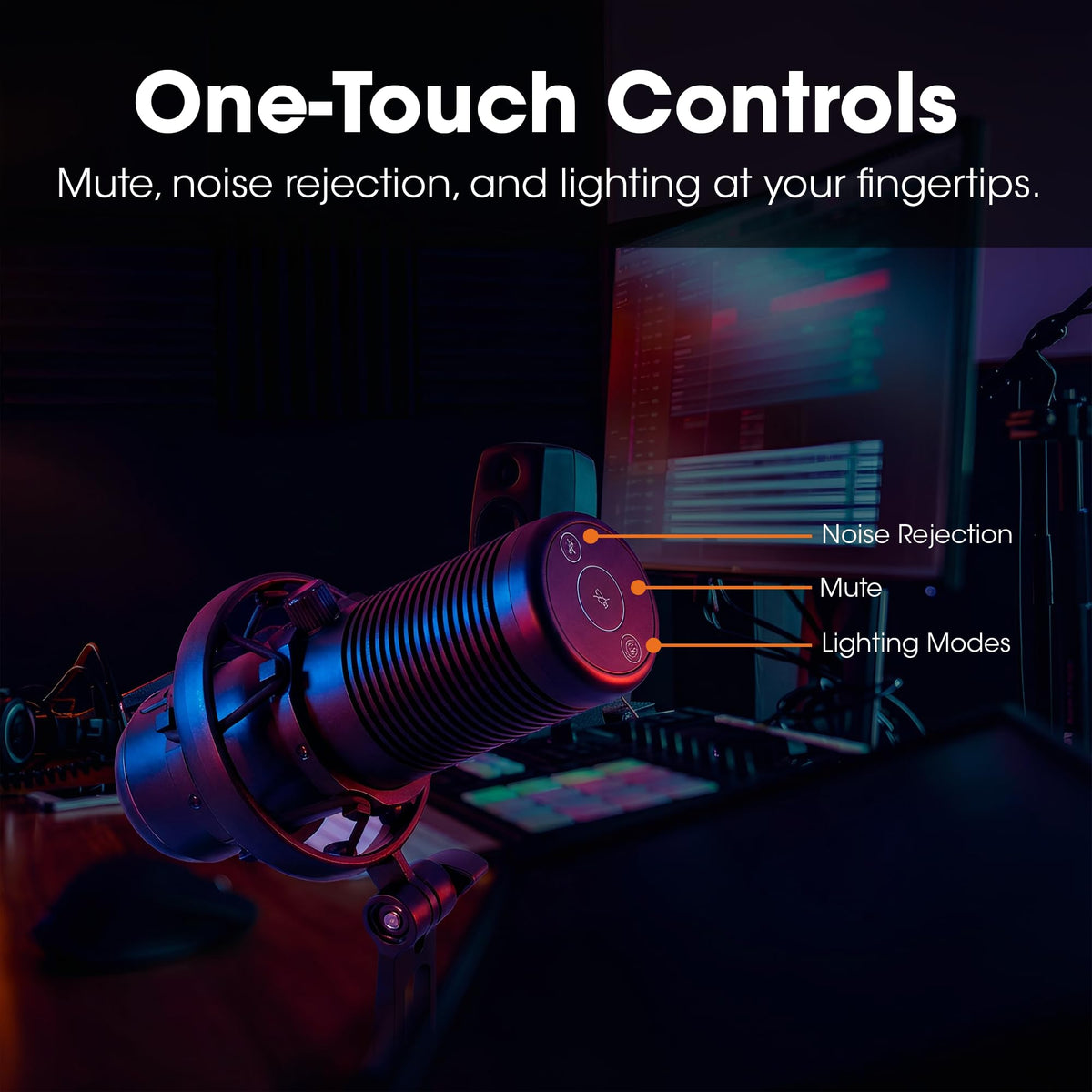 RGB USB Gaming Microphone with Shock Mount D818