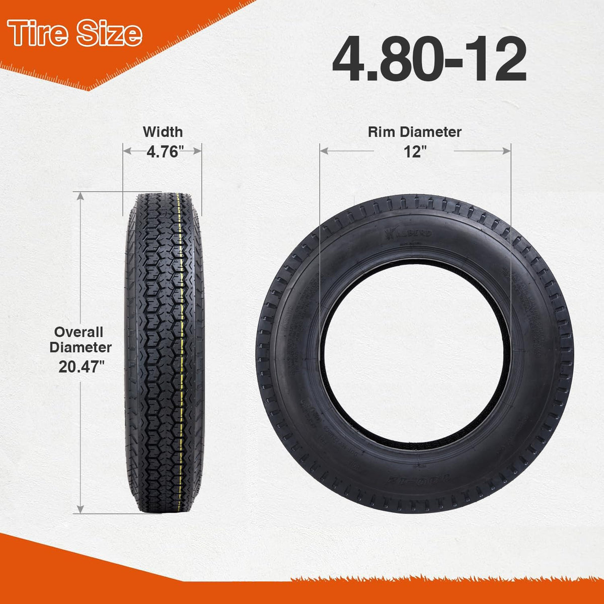 12 Trailer Tires Set of 2 K51814