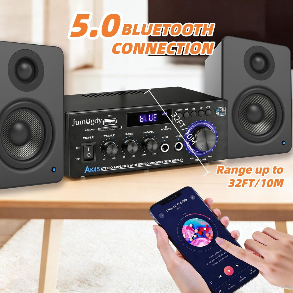 800W 2 Channel Bluetooth Power Amplifier U85631