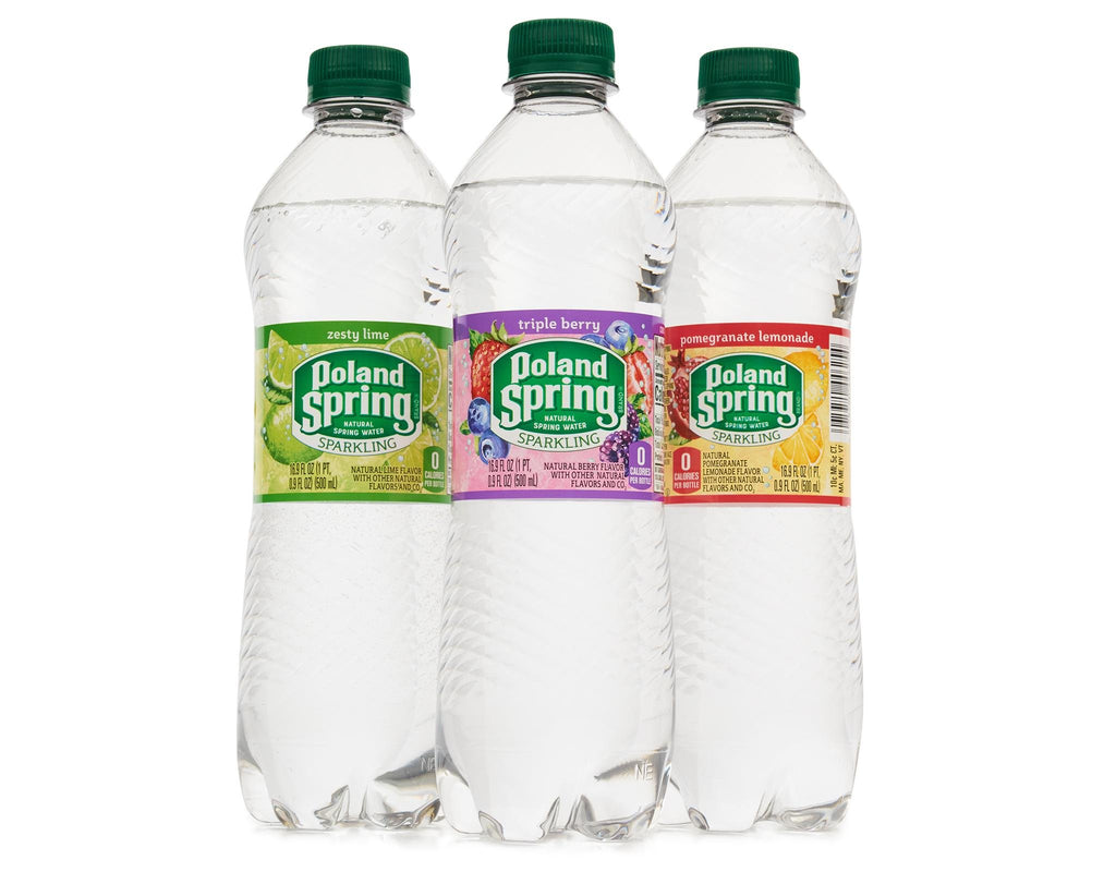 Sparkling Natural Spring Water Variety Pack 24 Half Liter Bottles E66963