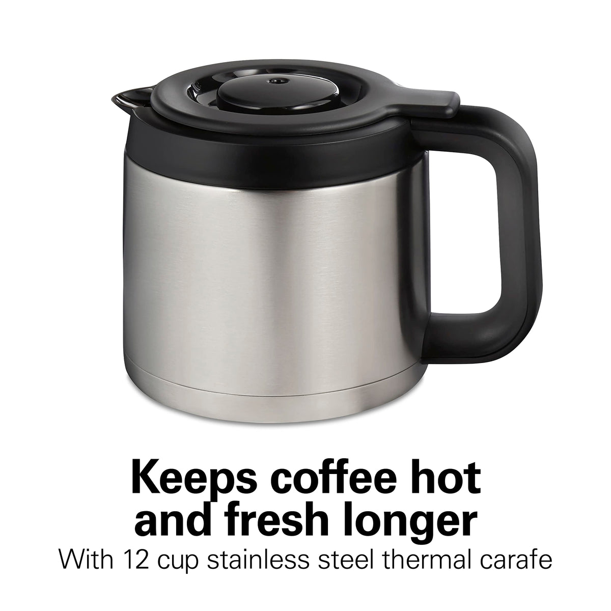 2-Way Coffee Maker with K-Cup Pods or Grounds, Black and Stainless E39147