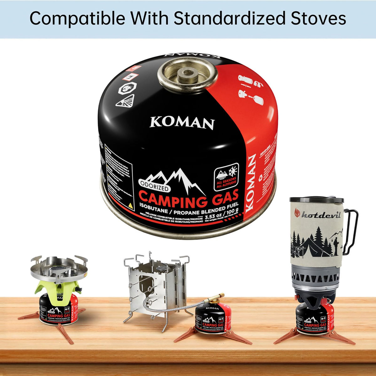 Isobutane Butane Propane Blend Camping Fuel Canister 4 Pack T503712