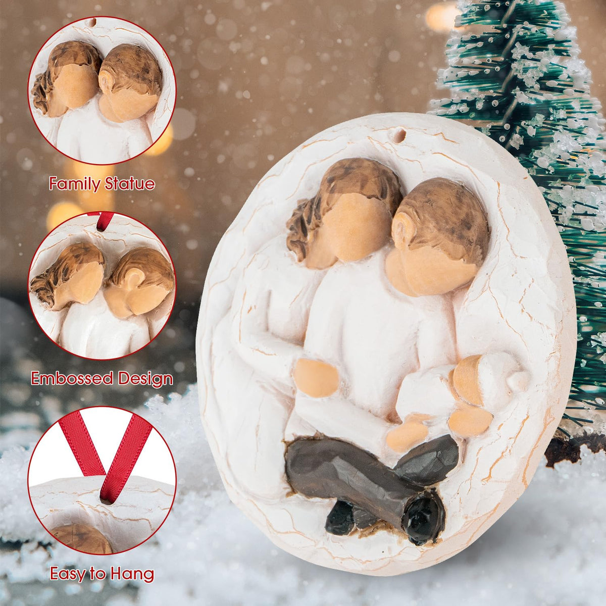 Baby First Christmas Ornament 2026 3D Resin Sculpture Z4004