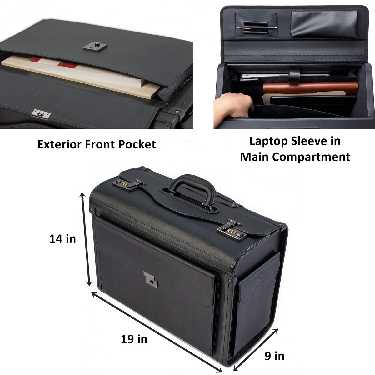 Wheeled Briefcase Rolling Case G3863