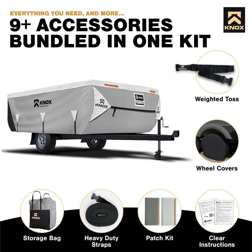 Anti-Tear 7 Layer APEX Fabric Folding Camper Cover 14-16 ft X2969