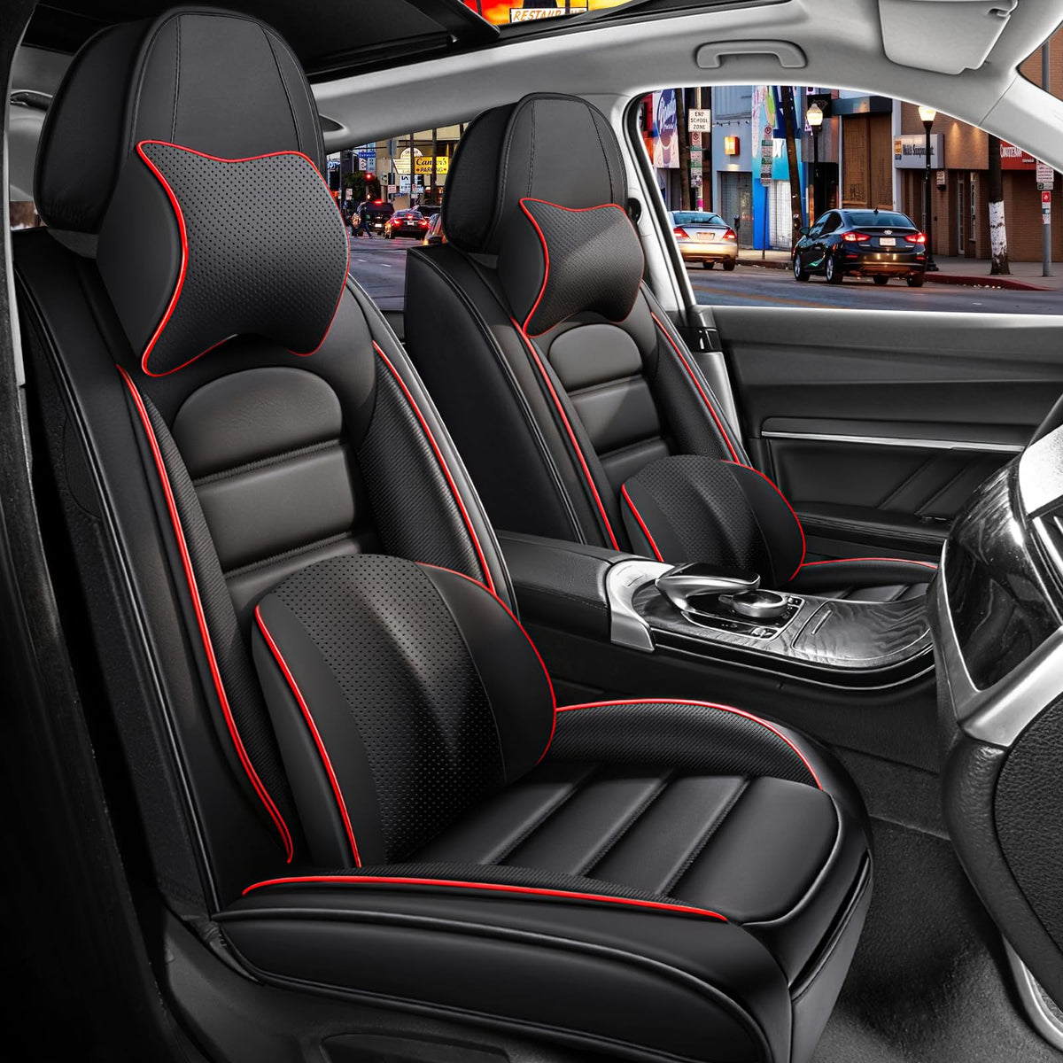 Waterproof Leather Car Seat Covers Set of 5 O813