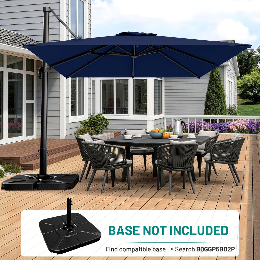 10 X 13 FT Cantilever Umbrella with 360-Degree Rotation Z4648