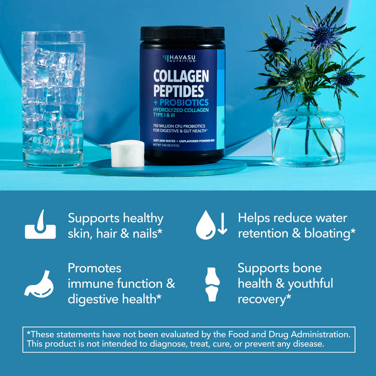 Unflavored Collagen Peptides Powder with Probiotics L28511