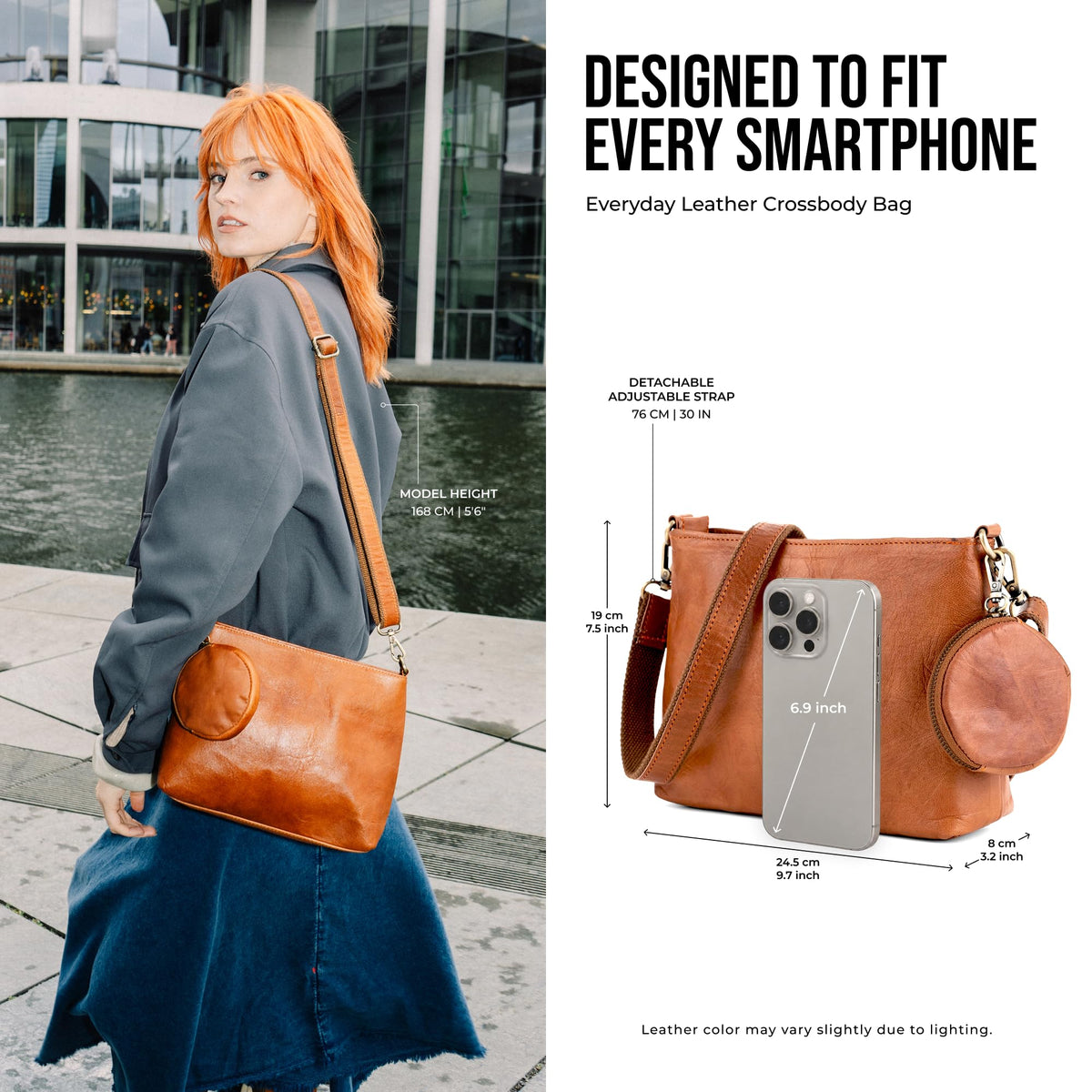 Full Grain Leather Crossbody Purses R8001