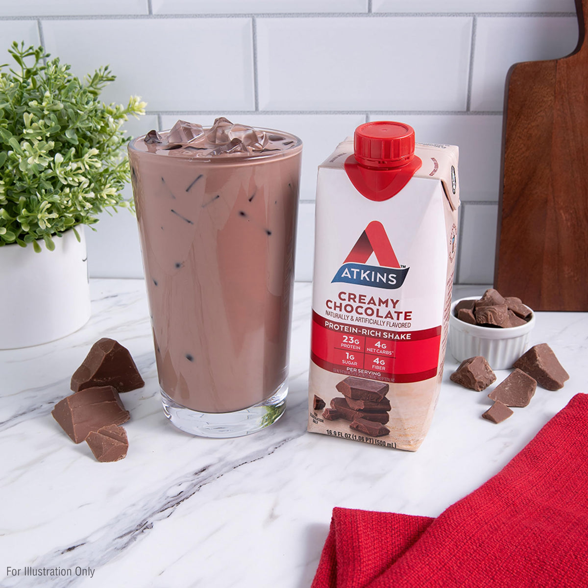 Creamy Chocolate Protein Shake, 23g Protein, 12 Count X808