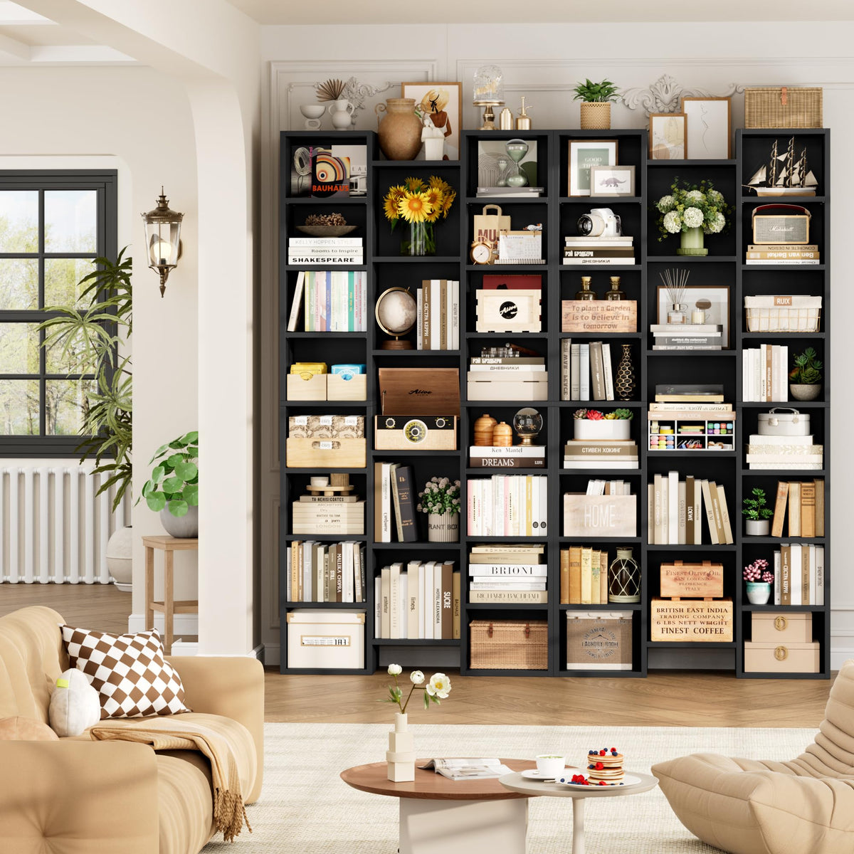 71'' H Black 21 Cube Bookshelf X29744