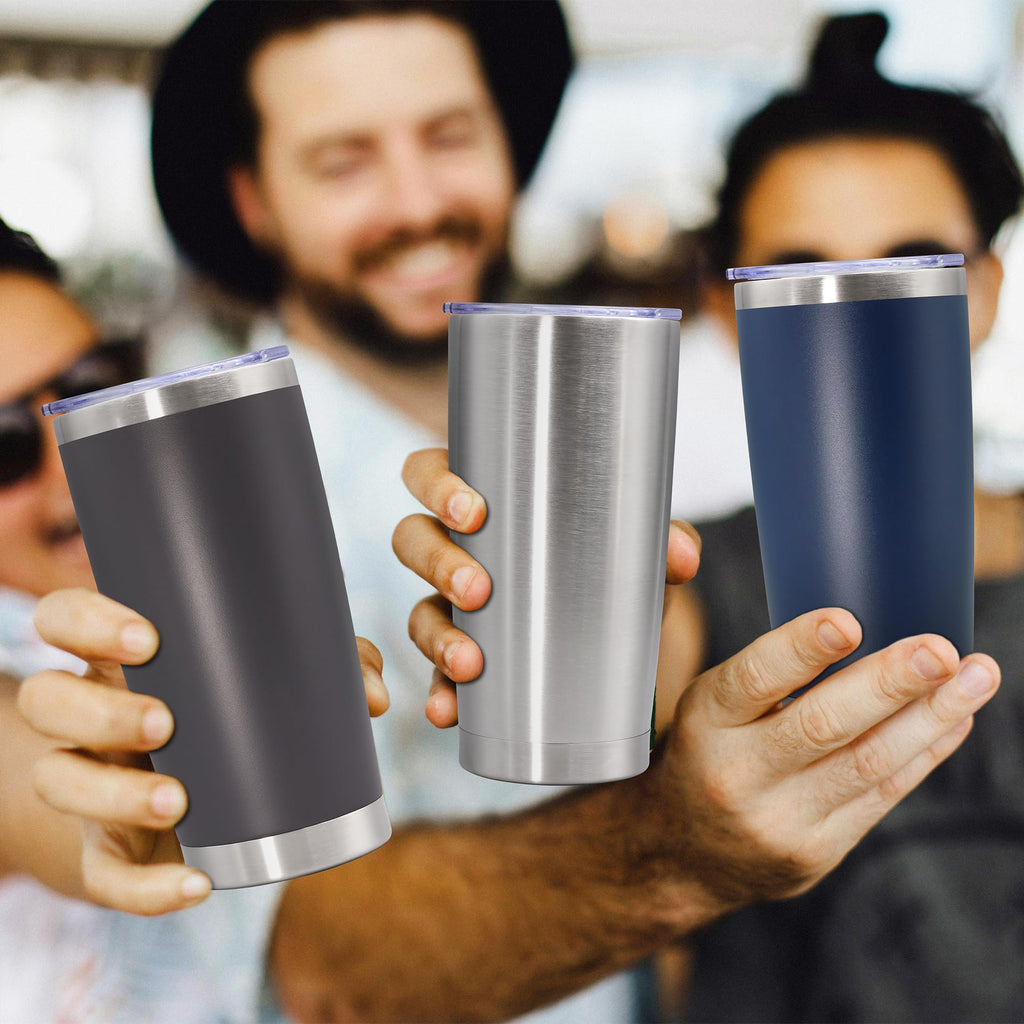 20oz Stainless Steel Tumbler with Lid Navy L137496