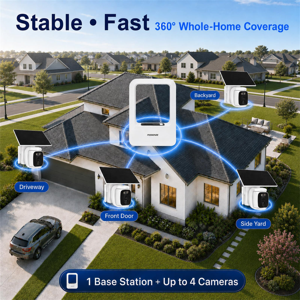 4 Pack Solar Security Cameras Wireless Outdoor 2K WiFi Camera System U237613