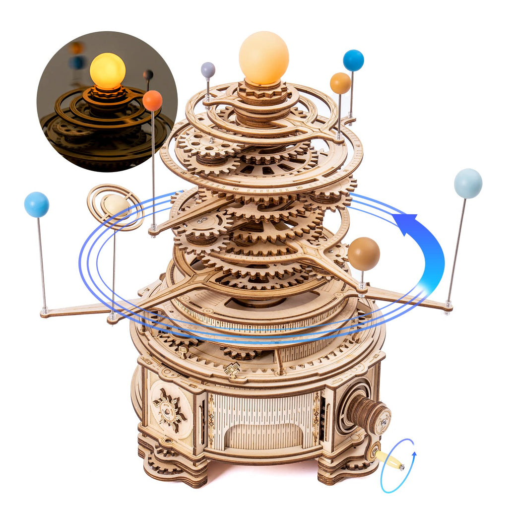3D Wooden Puzzle Mechanical Building Set 8 Orbiting Planets J932