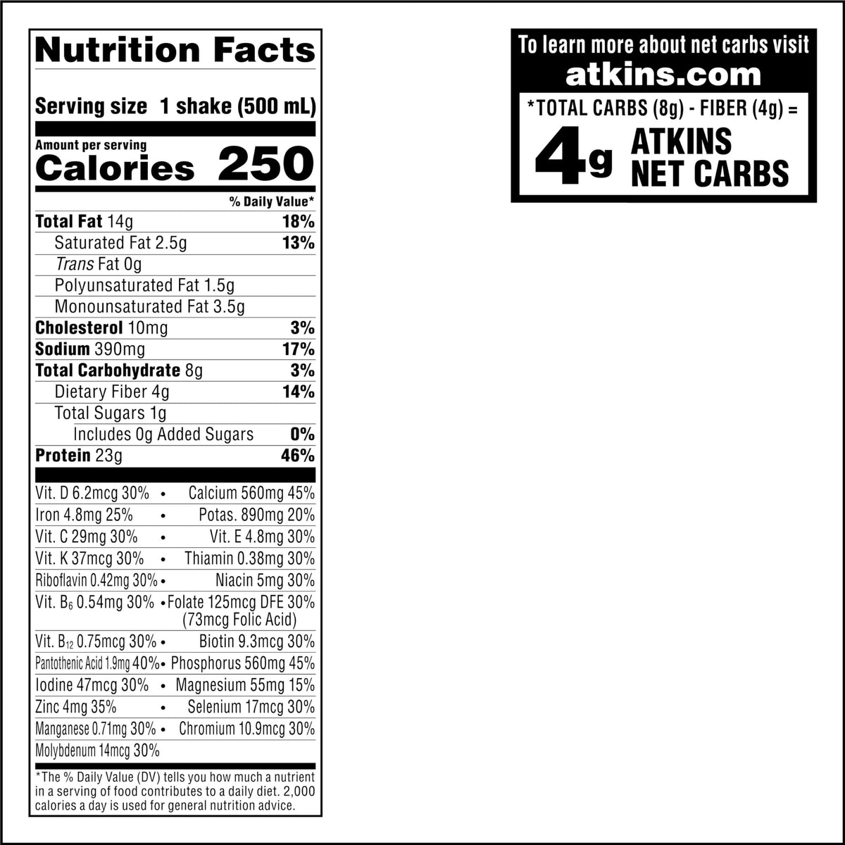 Creamy Chocolate Protein Shake, 23g Protein, 12 Count X808