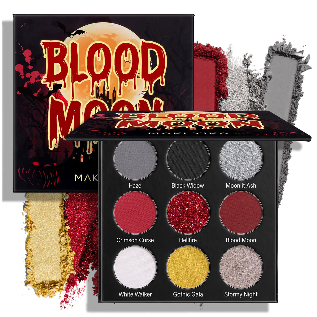 Black Red Grey Eyeshadow Palette U9634