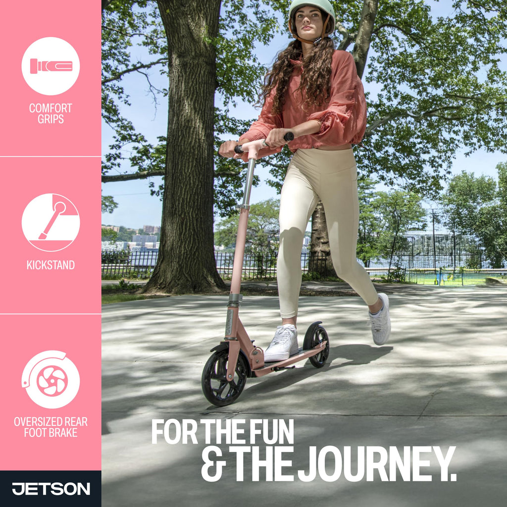 2-Wheel Kick Scooter with Wide Deck and Adjustable Handlebar W93750