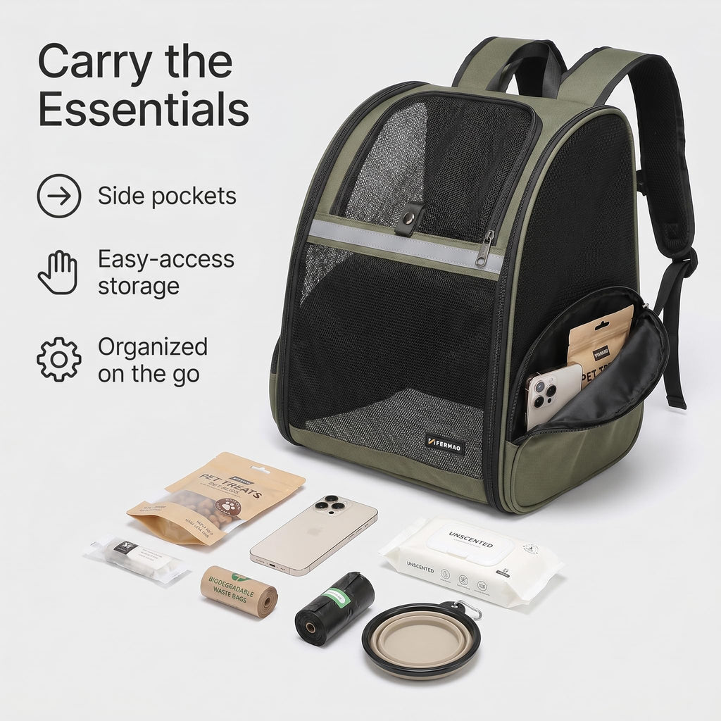 Cat Backpack Carrier Collapsible with Ventilated Mesh Z8975
