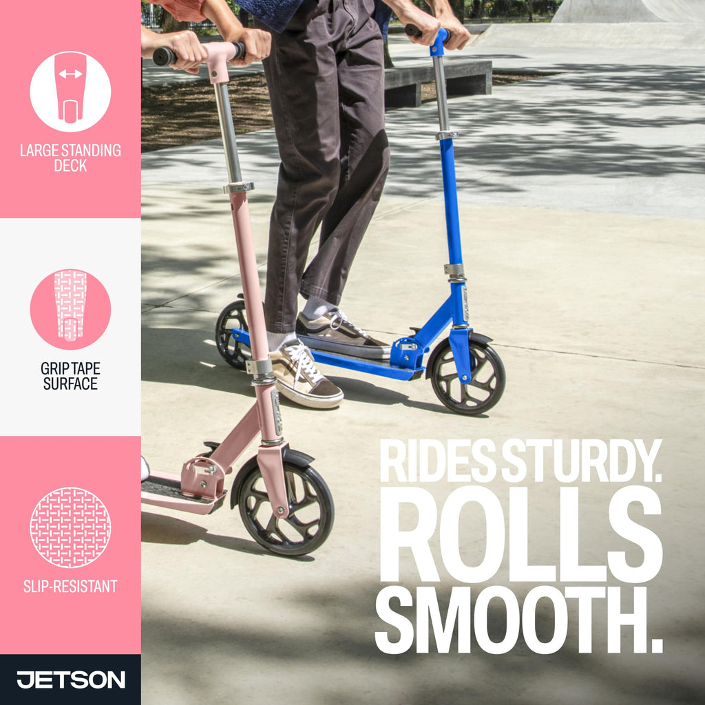2-Wheel Kick Scooter with Wide Deck and Adjustable Handlebar W93750