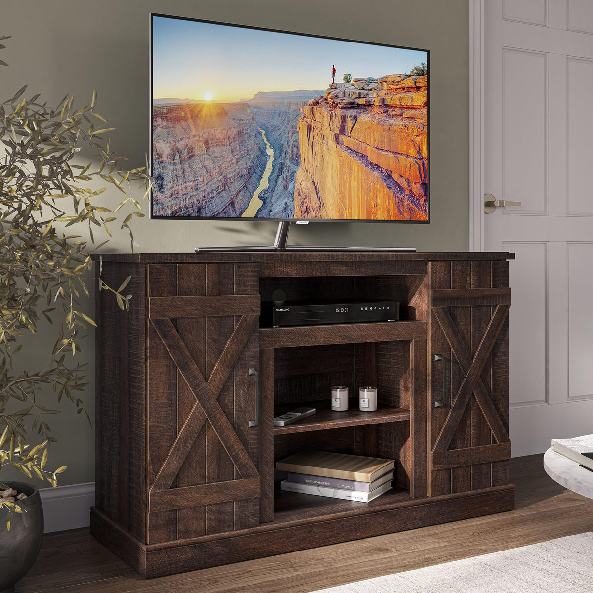 47" Espresso TV Stand & Media Entertainment Center A34905