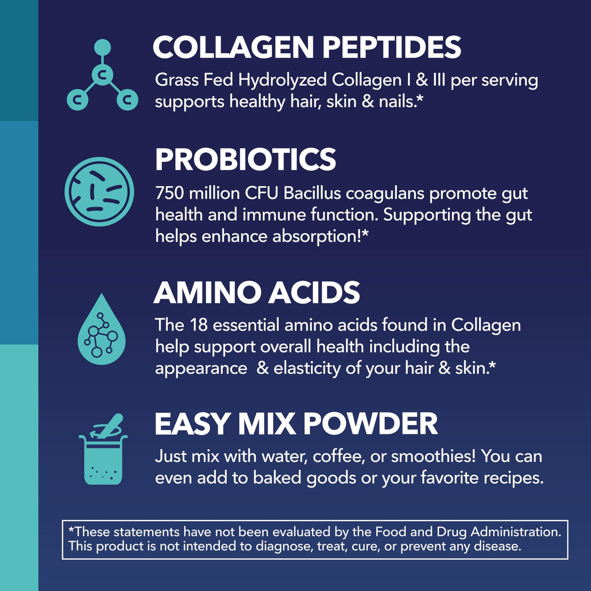 Unflavored Collagen Peptides Powder with Probiotics L28511