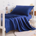 Toddler Microfiber Sheet Set, 3 Piece, Navy Blue O8407