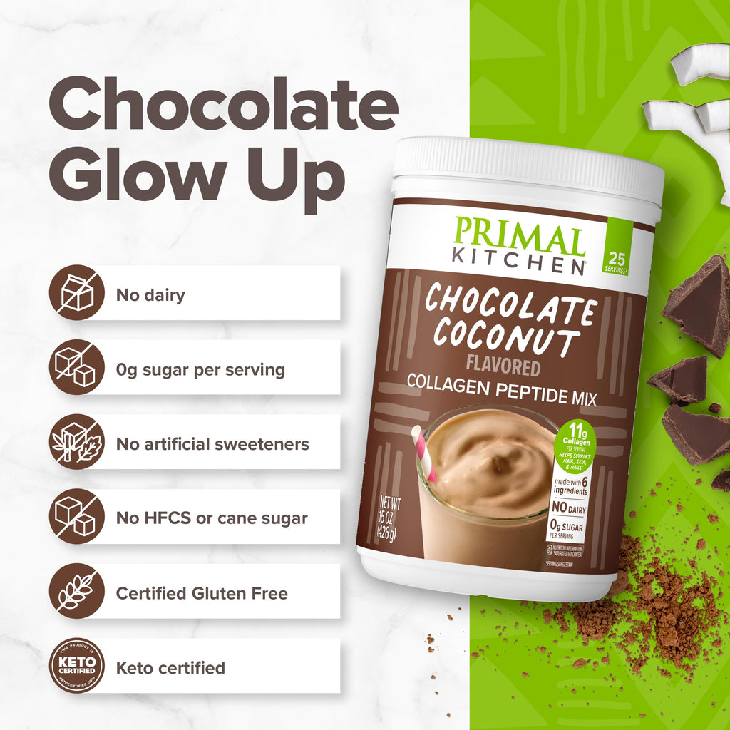 Chocolate Coconut Collagen Peptides Drink Mix 20 Ounces E27340