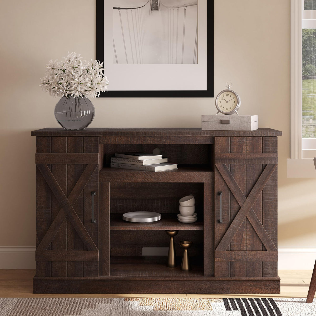 47" Espresso TV Stand & Media Entertainment Center A34905