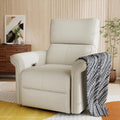 Fabric Light Gray Swivel Rocker Recliner Chair N352029