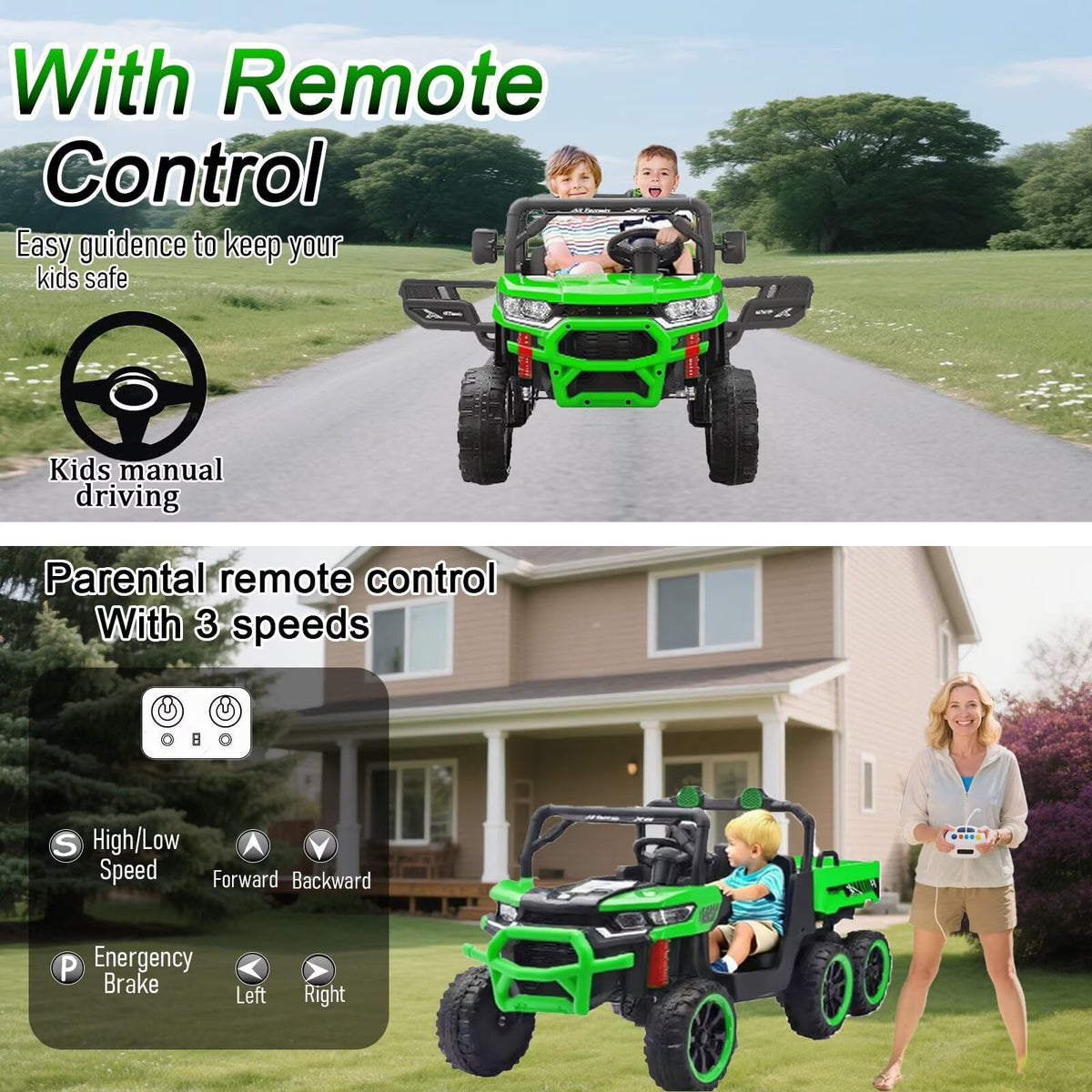 24V 2 Seater Ride On Dump Truck with Dump Bed D289853