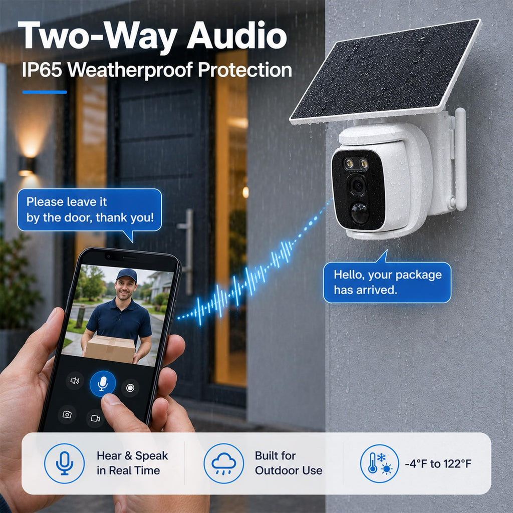 4 Pack Solar Security Cameras Wireless Outdoor 2K WiFi Camera System U237613