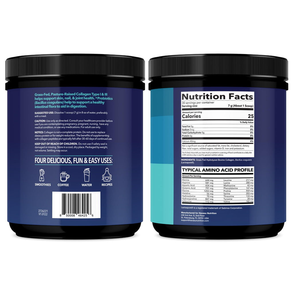 Unflavored Collagen Peptides Powder with Probiotics L28511