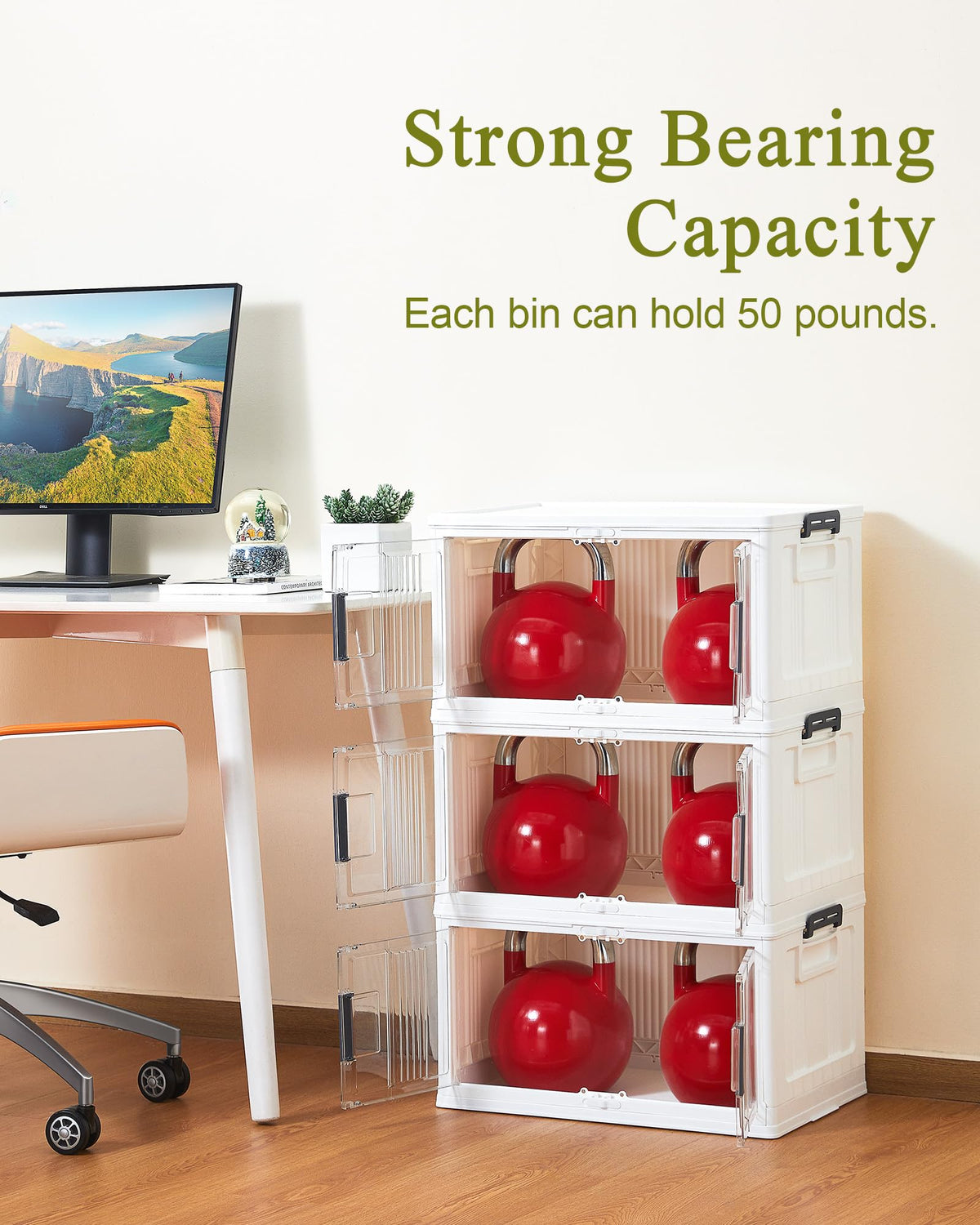 48QT Storage Bins with Lids, 4 Pack J958640