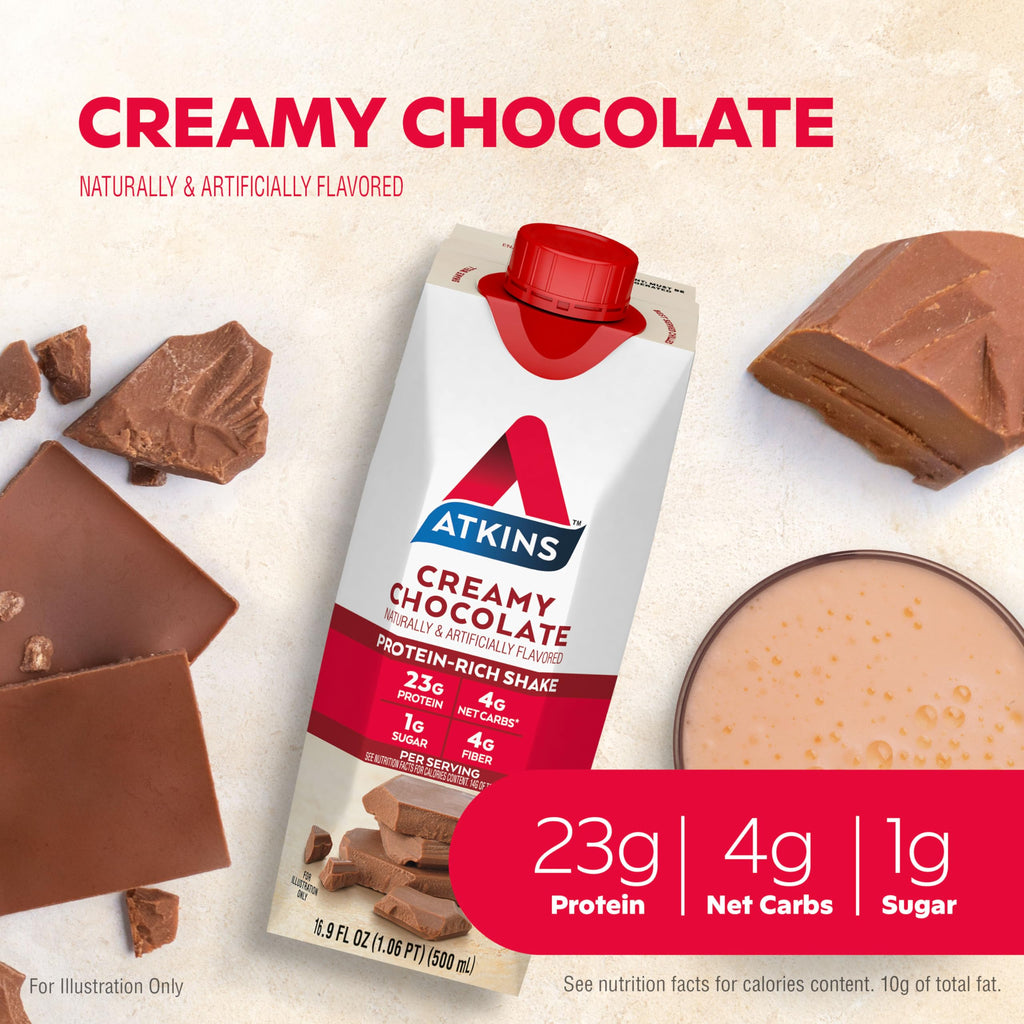 Creamy Chocolate Protein Shake, 23g Protein, 12 Count X808